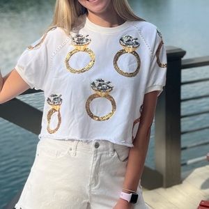 Queen of sparkles sequin ring shirt. Worn once.